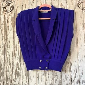 Vintage Wool Pleated Vest
